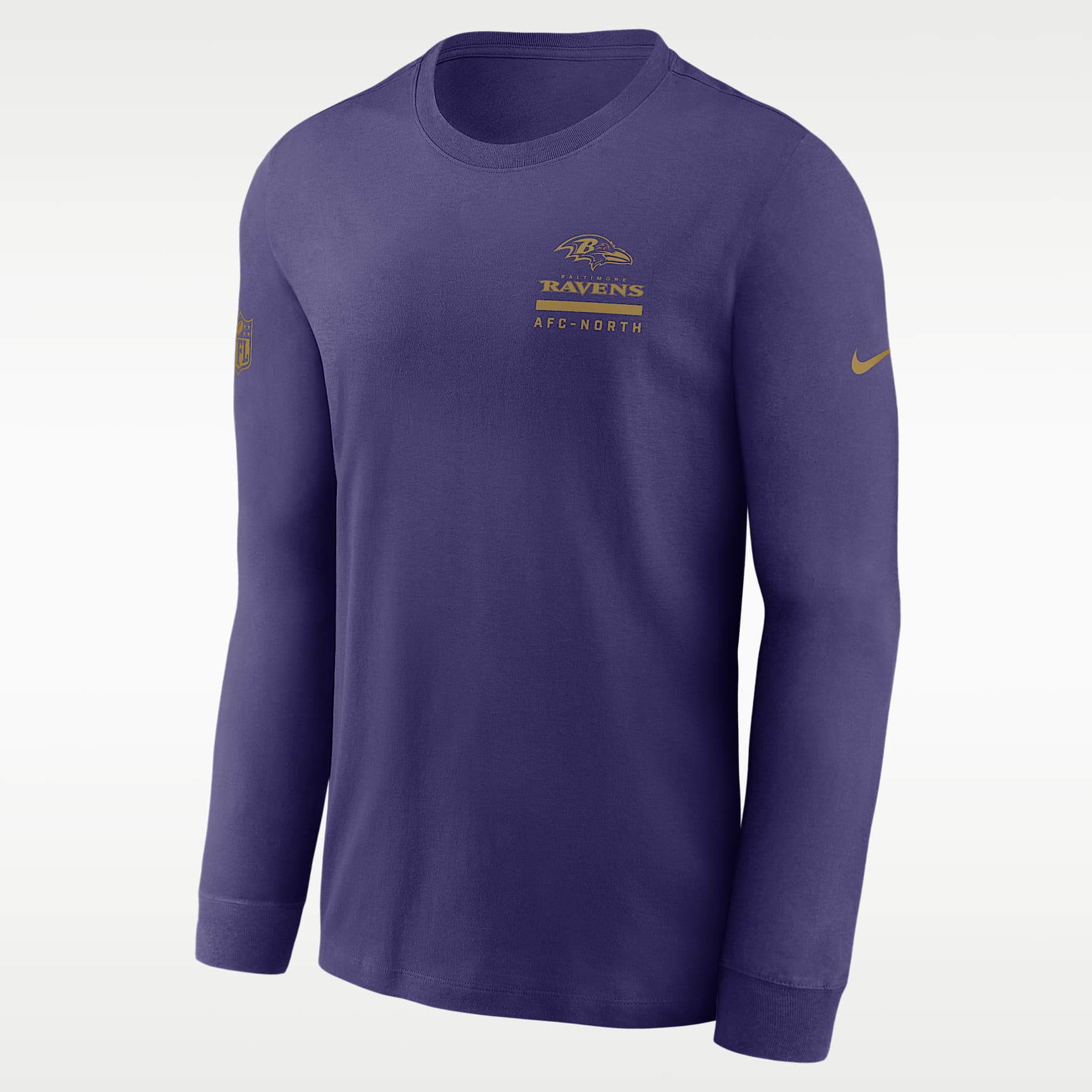 Baltimore Ravens Sideline Team Issue Men's Nike Dri-FIT NFL Long